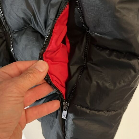 Black Red Nike Air Jordan Swingman Jumpman Down Puffer Puffy Vest Zip Jacket #15 - Picture 6 of 12